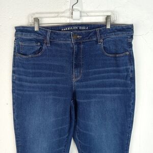 American Eagle Skinny Jeans Denim Size 18 R Dark Wash